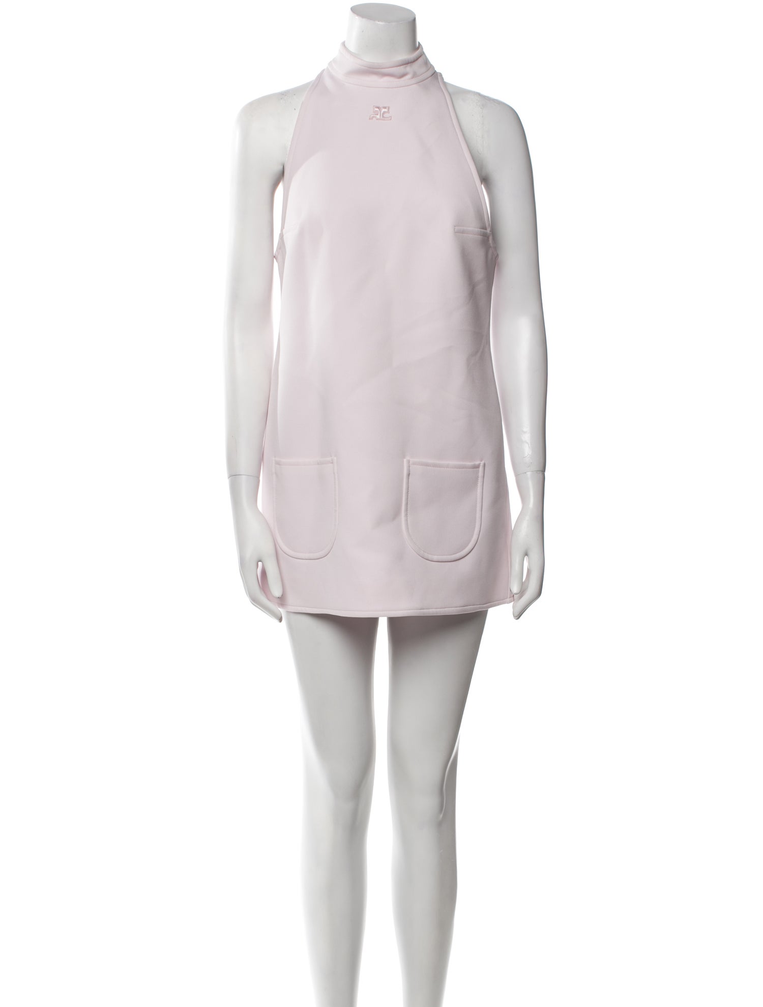 Courrèges Mock Neck Mini Dress