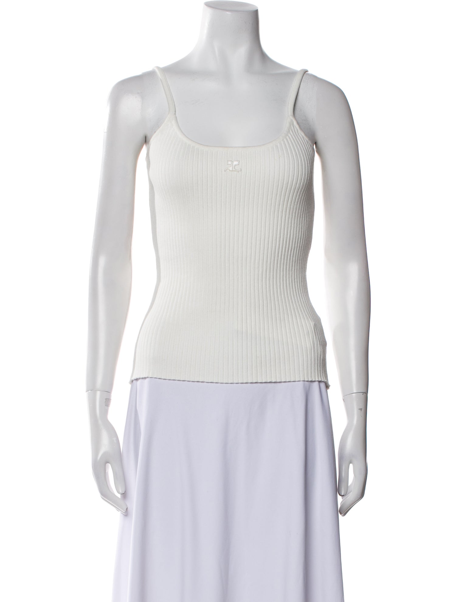 Courrèges Square Neckline Sleeveless Top