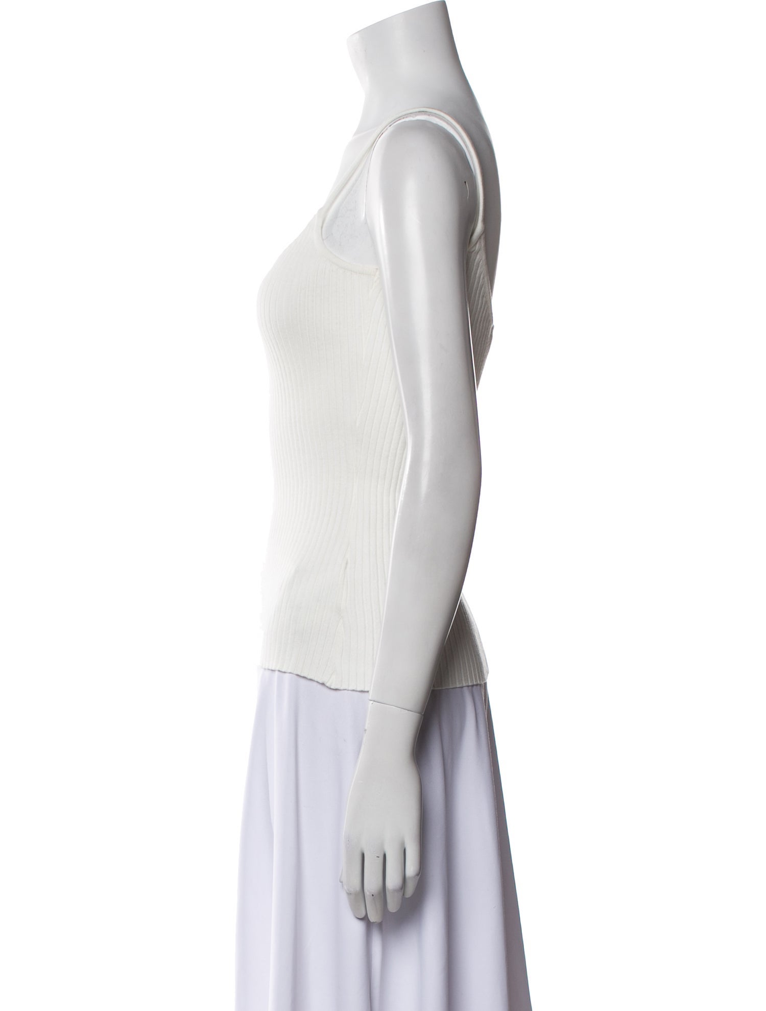 Courrèges Square Neckline Sleeveless Top