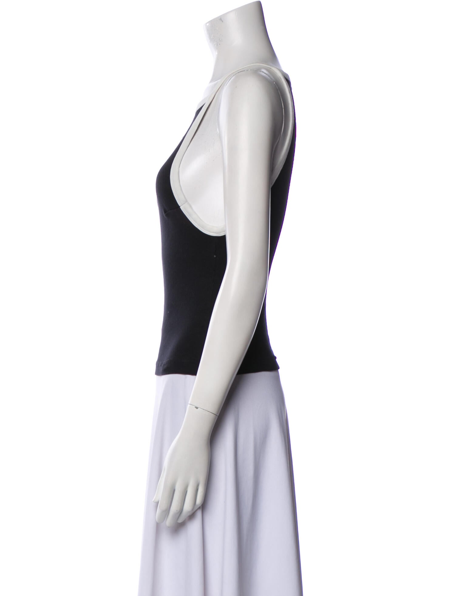 Courrèges Square Neckline Sleeveless Top