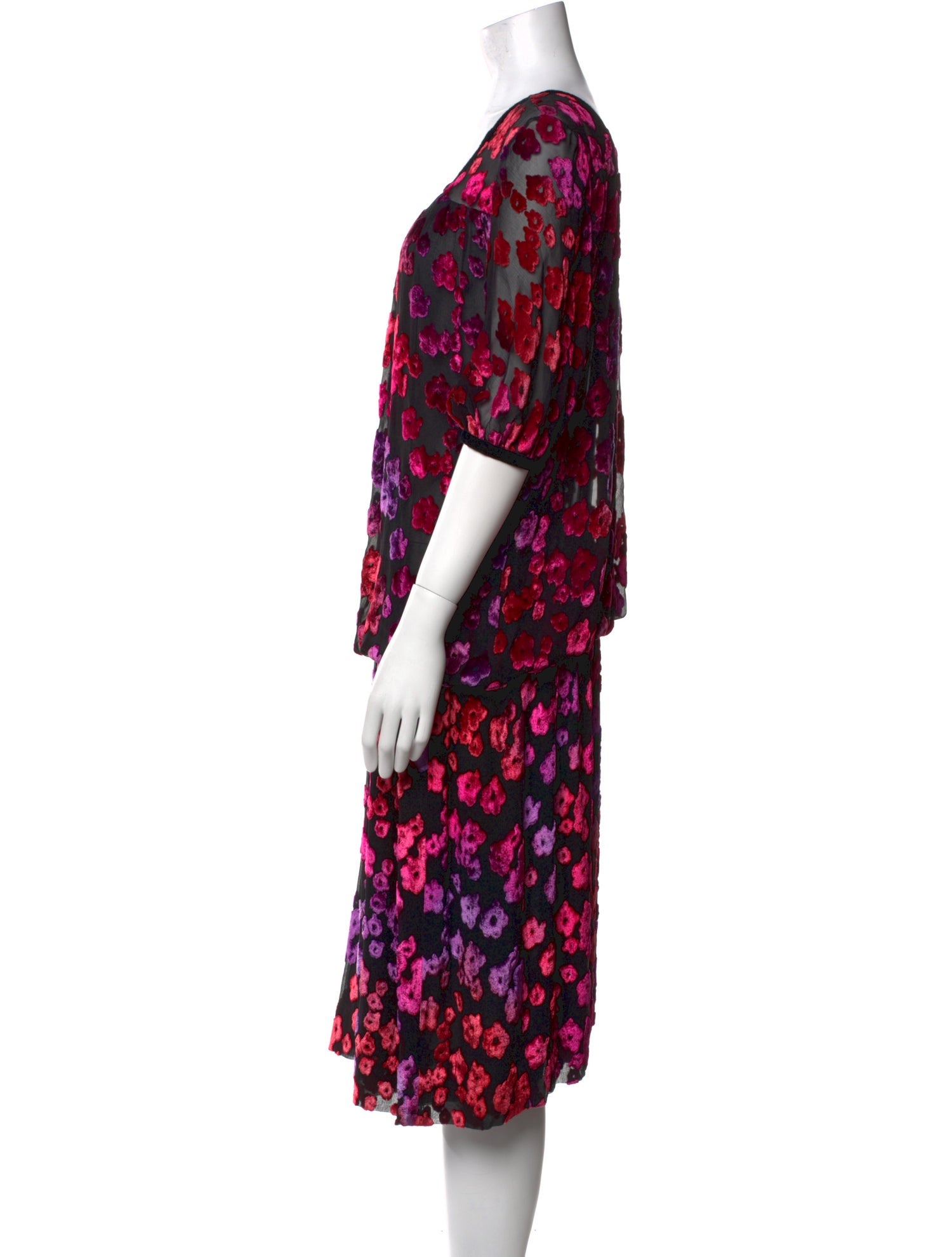 Courrèges Floral Print Midi Length Dress