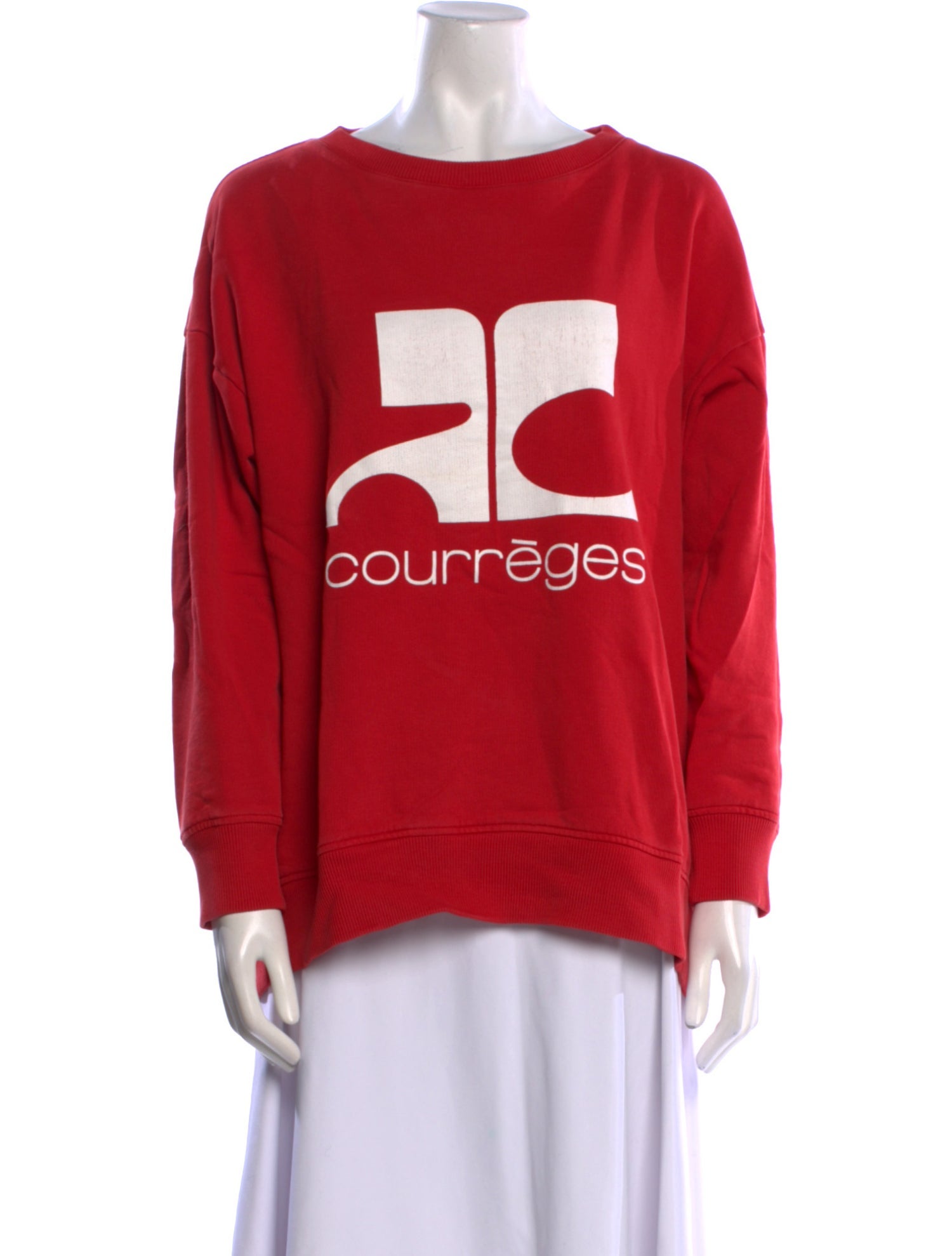 Courrèges Graphic Print Crew Neck Sweatshirt