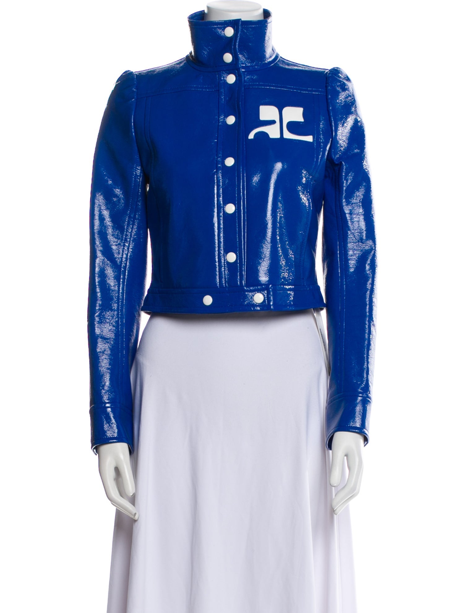 Courrèges Graphic Print Biker Jacket w/ Tags