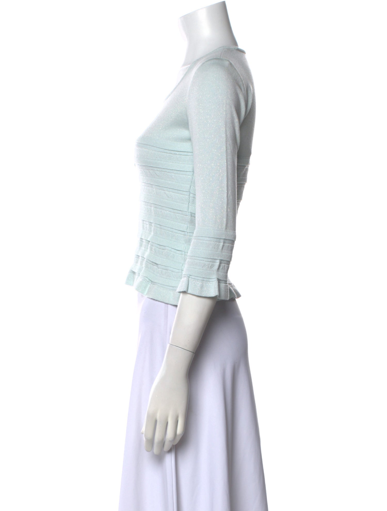 Courrèges Striped Scoop Neck Crop Top