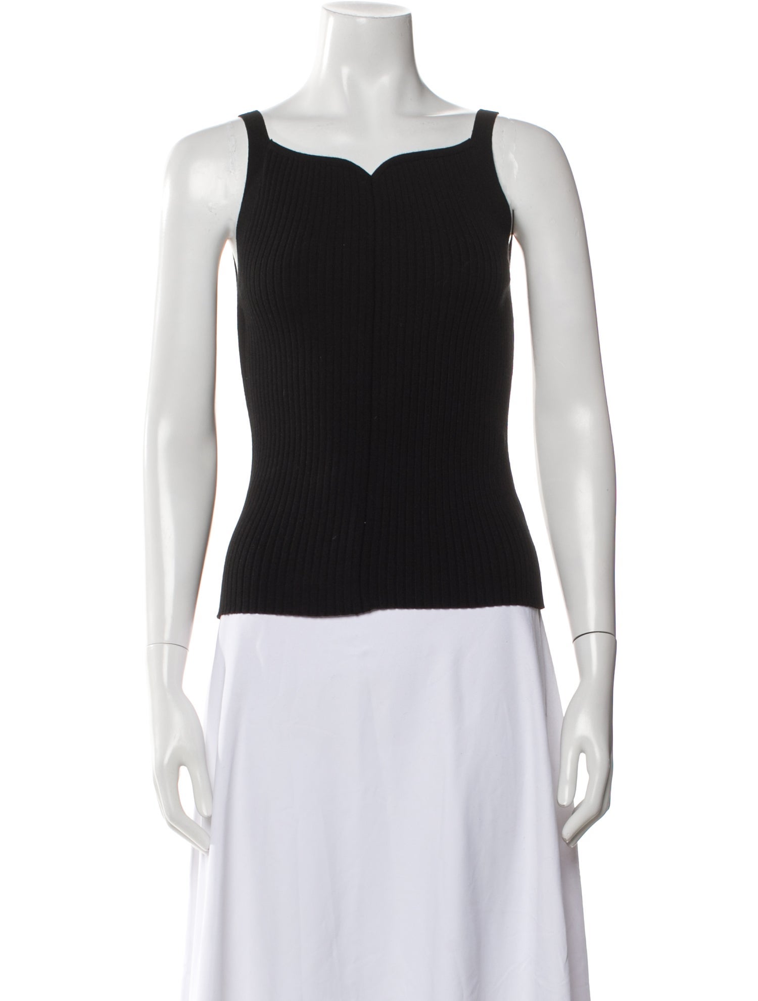 Courrèges Square Neckline Sleeveless Top