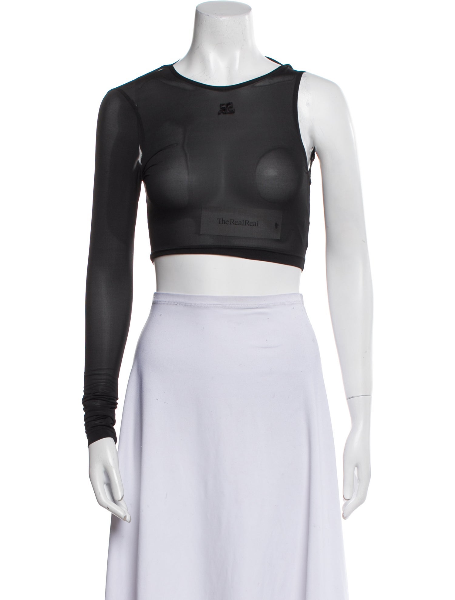 Courrèges Scoop Neck Sleeveless Crop Top