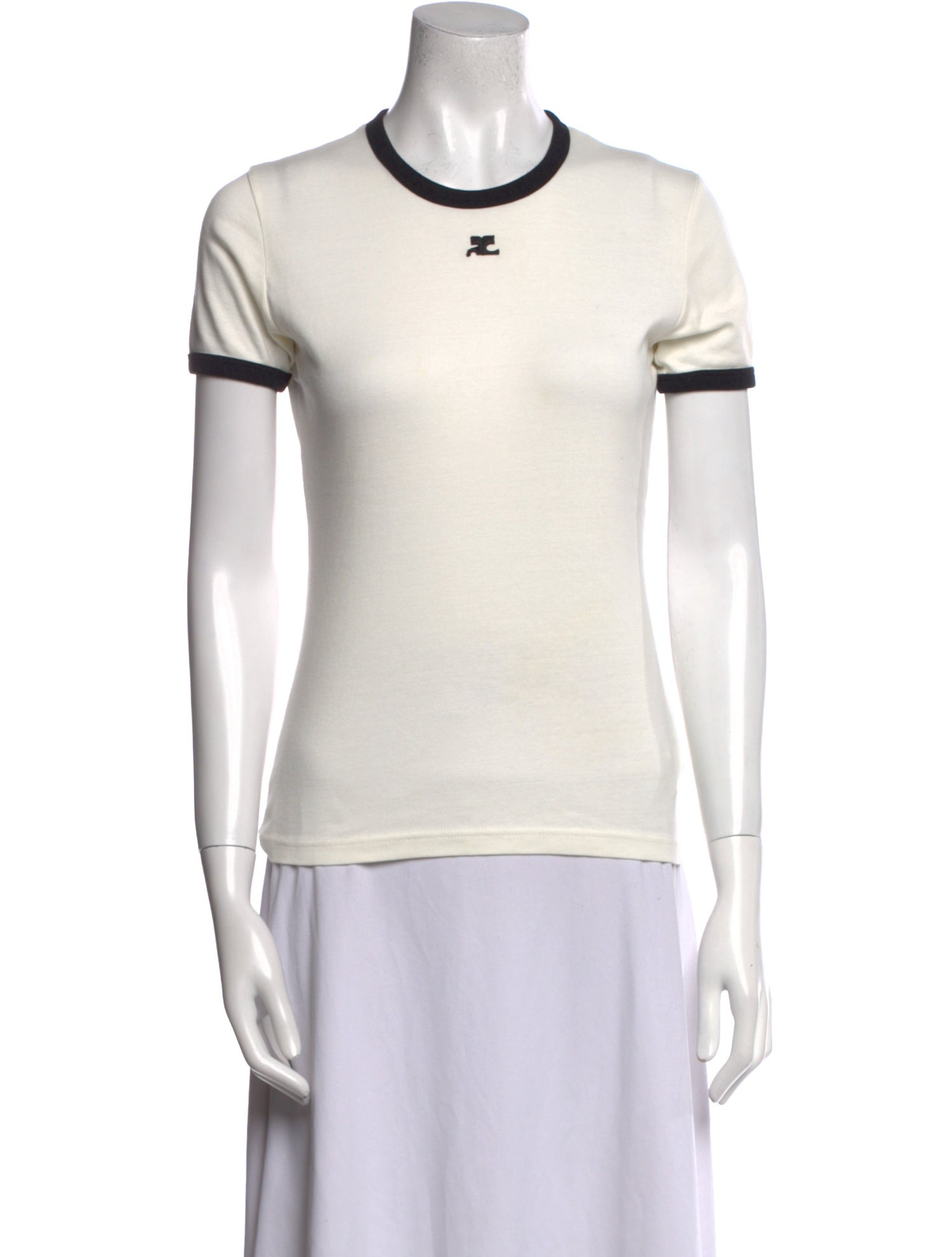 Courrèges Crew Neck Short Sleeve T-Shirt