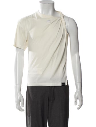 Courrèges Crew Neck Sleeveless T-Shirt