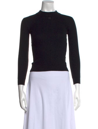Courrèges Merino Wool Mock Neck Sweater