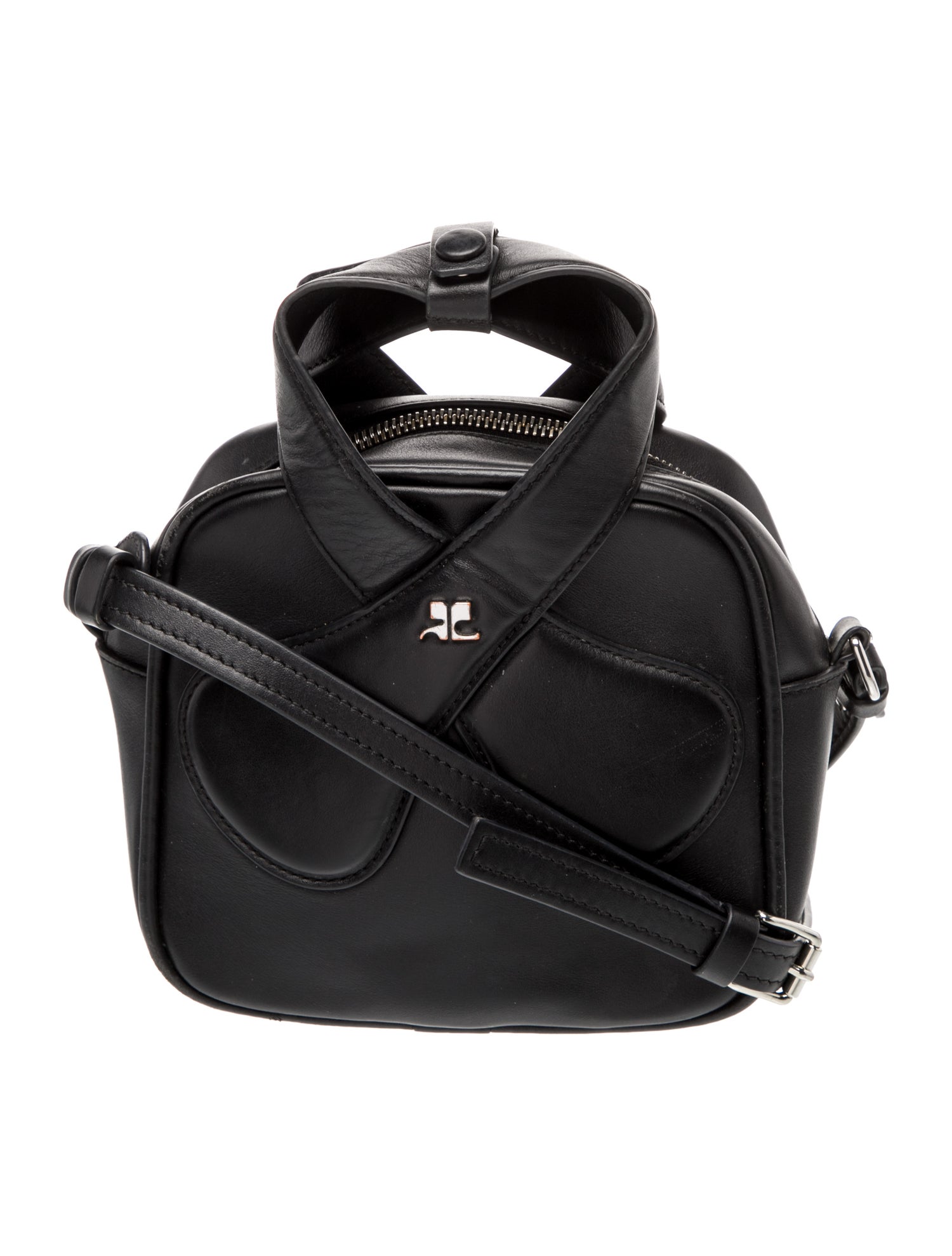 Courrèges Leather Top Handle Bag
