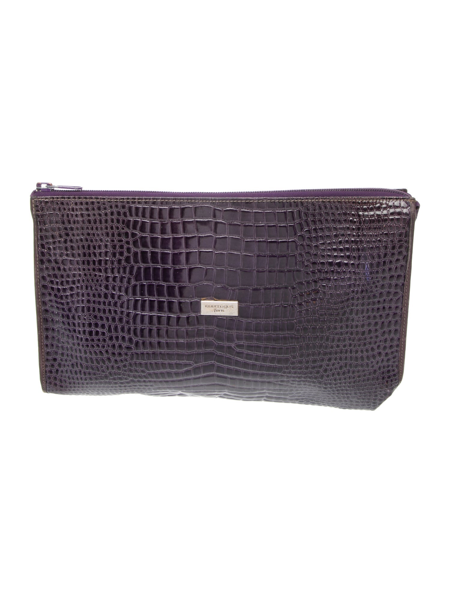 Courrèges Embossed Leather Clutch