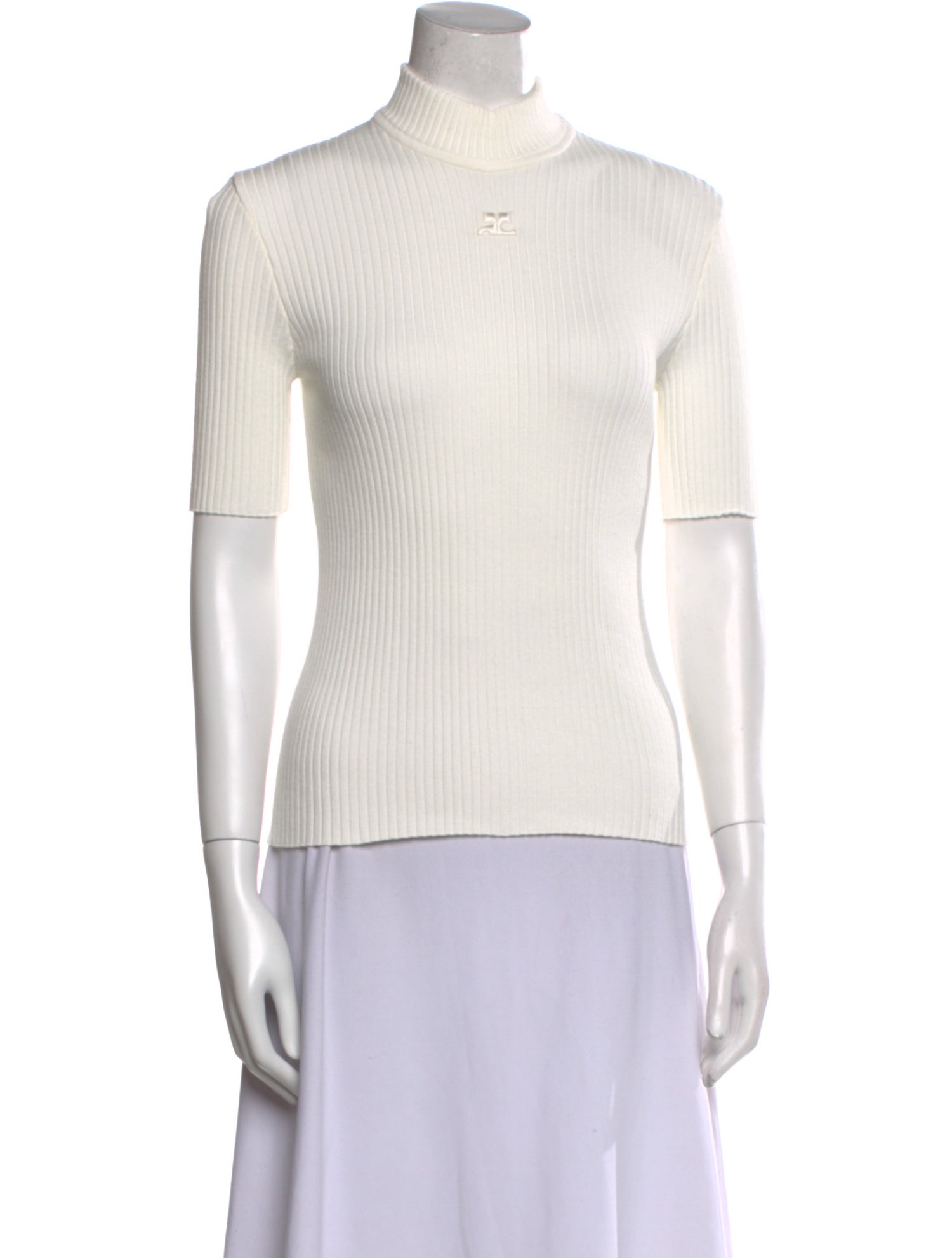 Courrèges Turtleneck Short Sleeve Top