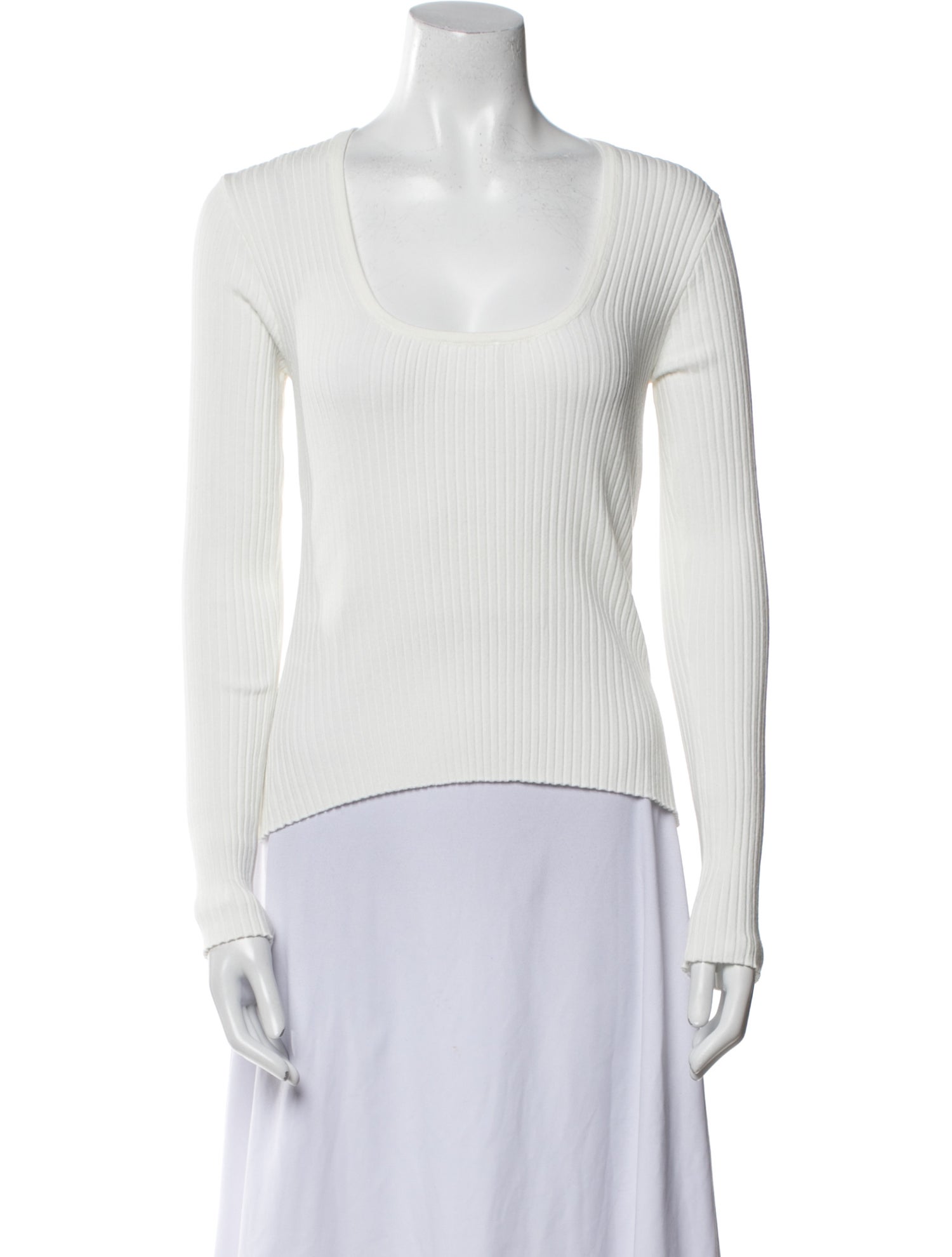 Courrèges Scoop Neck Long Sleeve Top w/ Tags