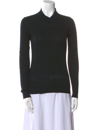Courrèges Mock Neck Long Sleeve Sweatshirt
