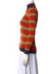 Courrèges Striped Turtleneck Sweater