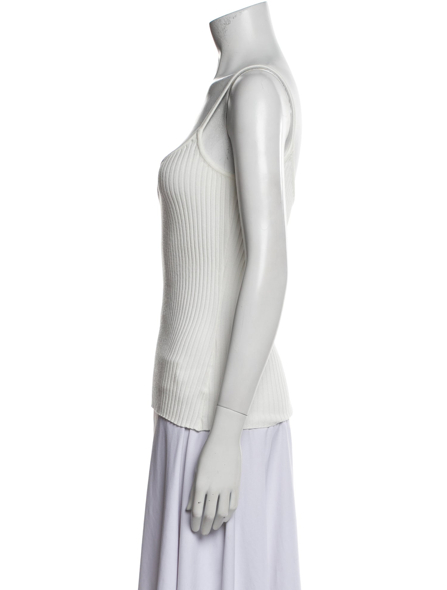 Courrèges Square Neckline Sleeveless Top