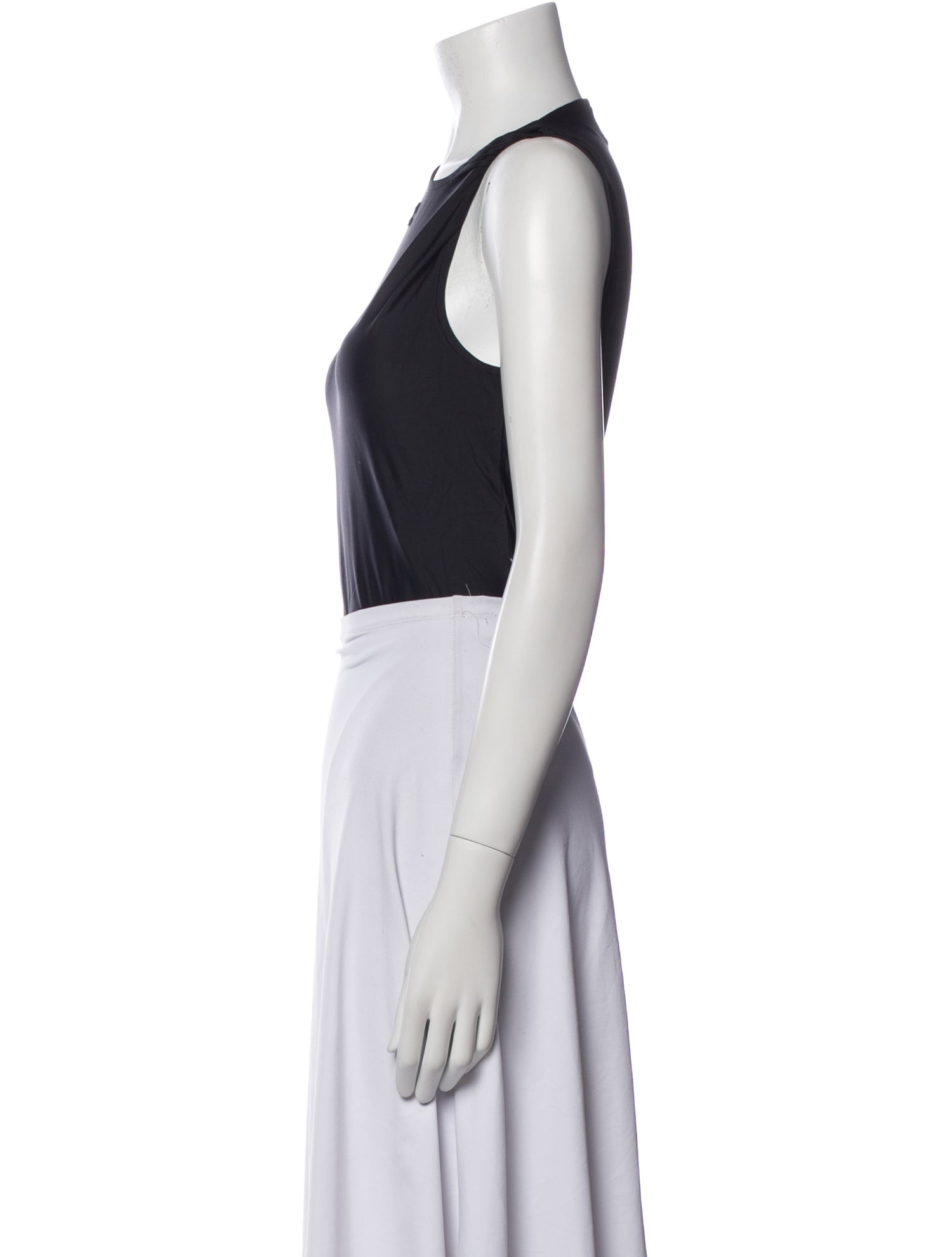 Courrèges Bateau Neckline Sleeveless Crop Top