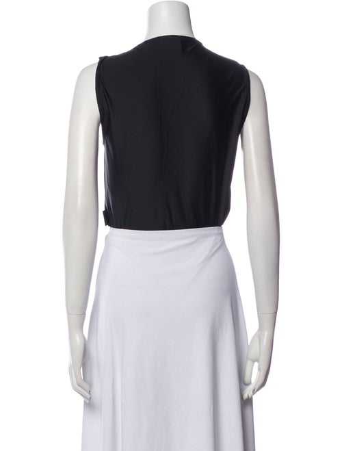 Courrèges Bateau Neckline Sleeveless Crop Top