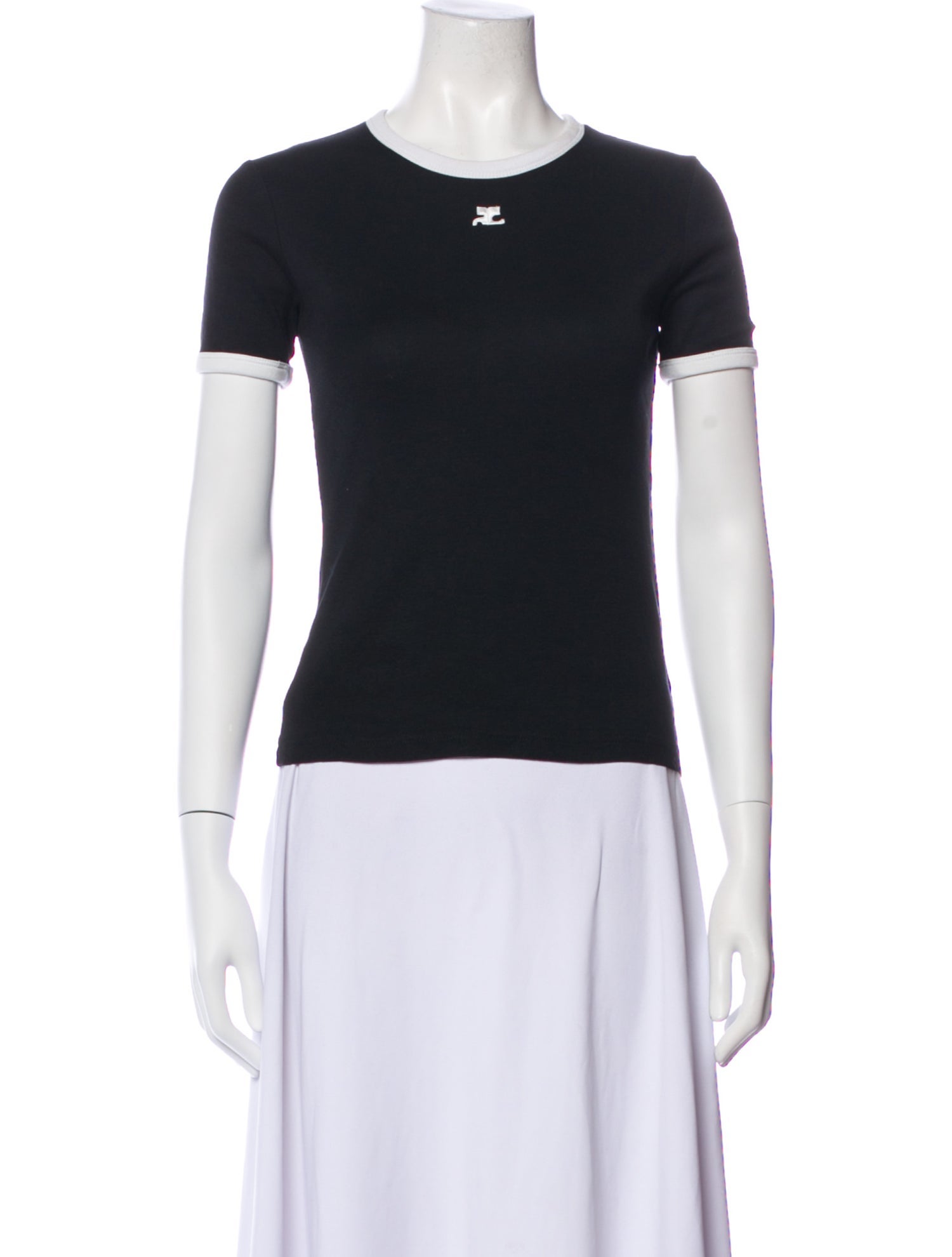 Courrèges Crew Neck Short Sleeve T-Shirt