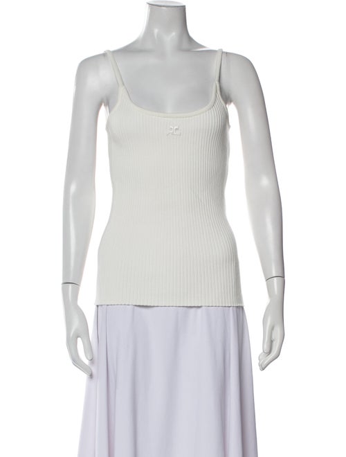 Courrèges Square Neckline Sleeveless Top