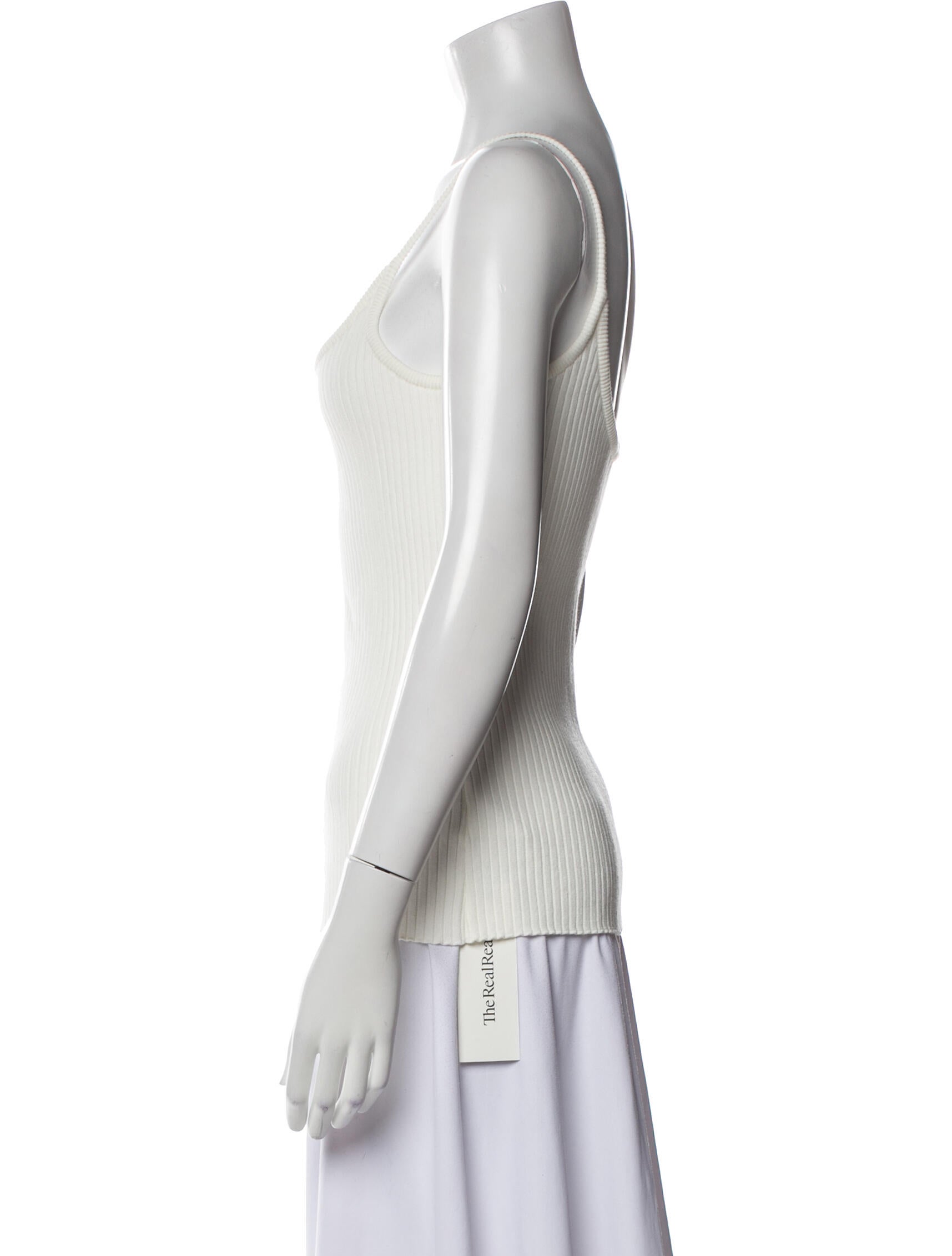 Courrèges Square Neckline Sleeveless Top