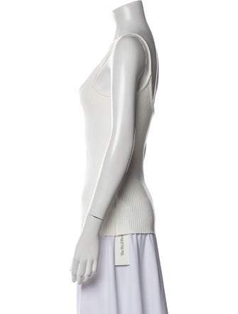 Courrèges Square Neckline Sleeveless Top