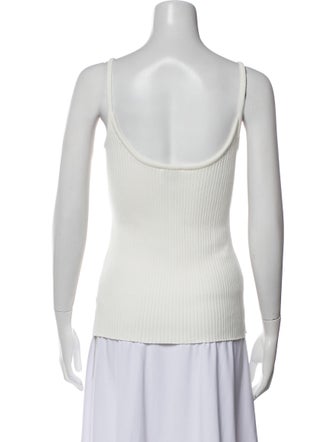 Courrèges Square Neckline Sleeveless Top