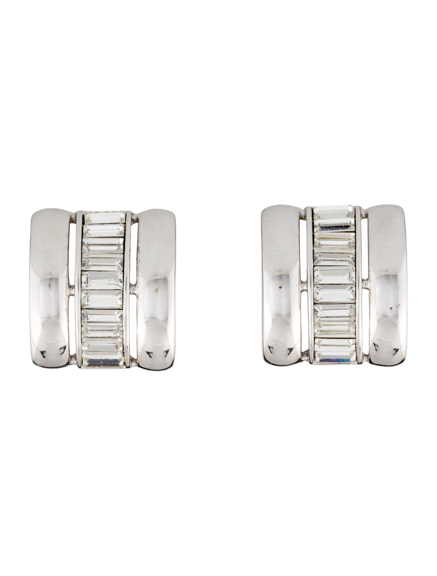 Courrèges Crystal Clip On Earrings