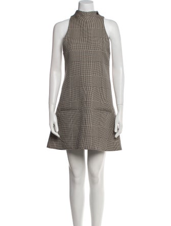 Courrèges Houndstooth Print Mini Dress