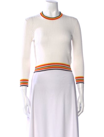 Courrèges Striped Crew Neck Sweater