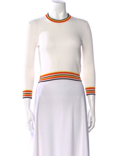 Courrèges Striped Crew Neck Sweater