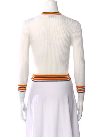 Courrèges Striped Crew Neck Sweater
