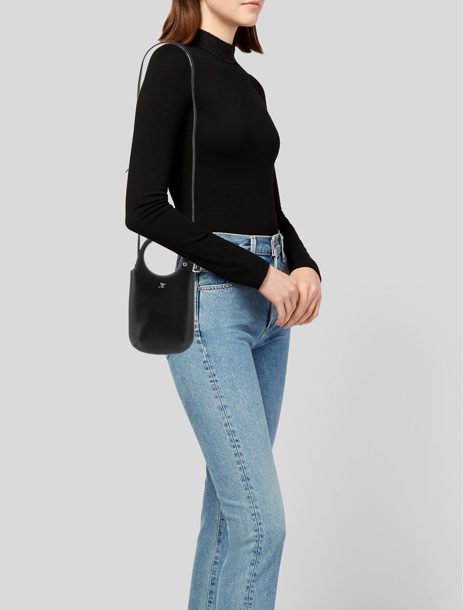 Courrèges Leather Shoulder Bag w/ Tags