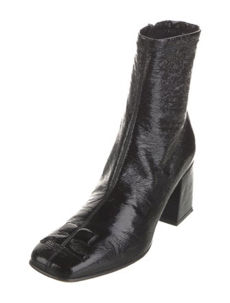 Courrèges Patent Leather Sock Boots