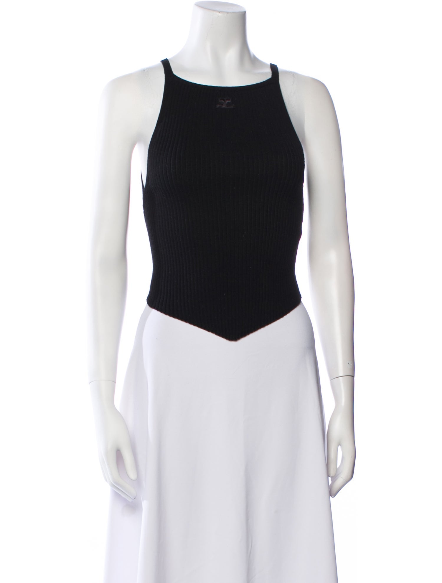 Courrèges Square Neckline Sleeveless Bodysuit