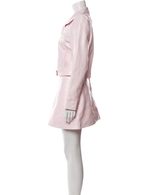 Courrèges Printed Embroidered Accent Skirt Suit