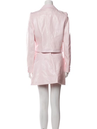 Courrèges Printed Embroidered Accent Skirt Suit