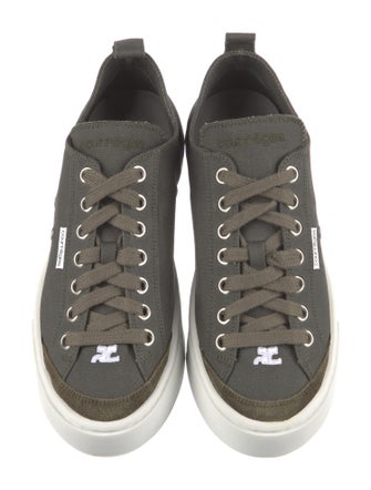 Courrèges Canvas Colorblock Pattern Sneakers