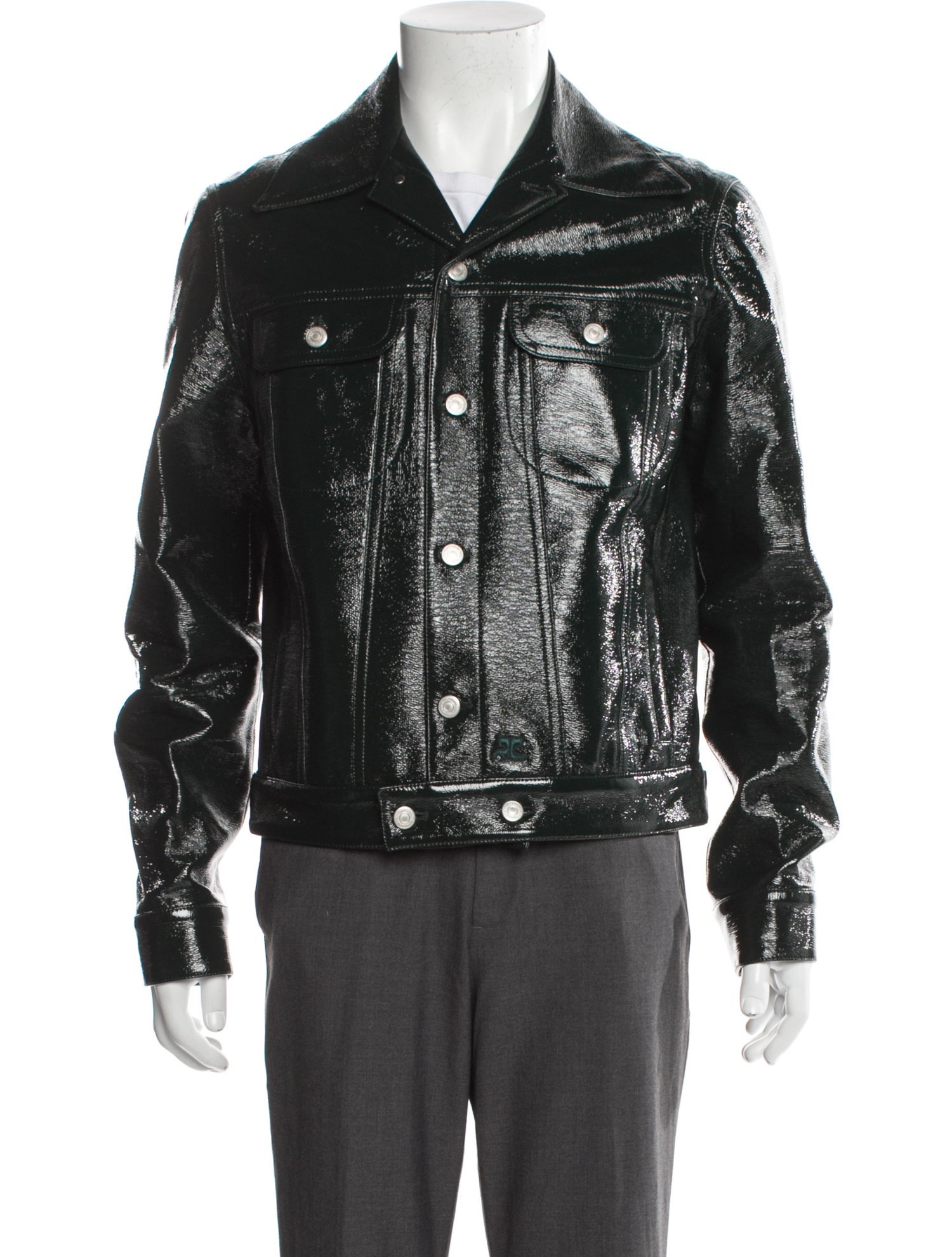 Courrèges Graphic Print Moto Jacket