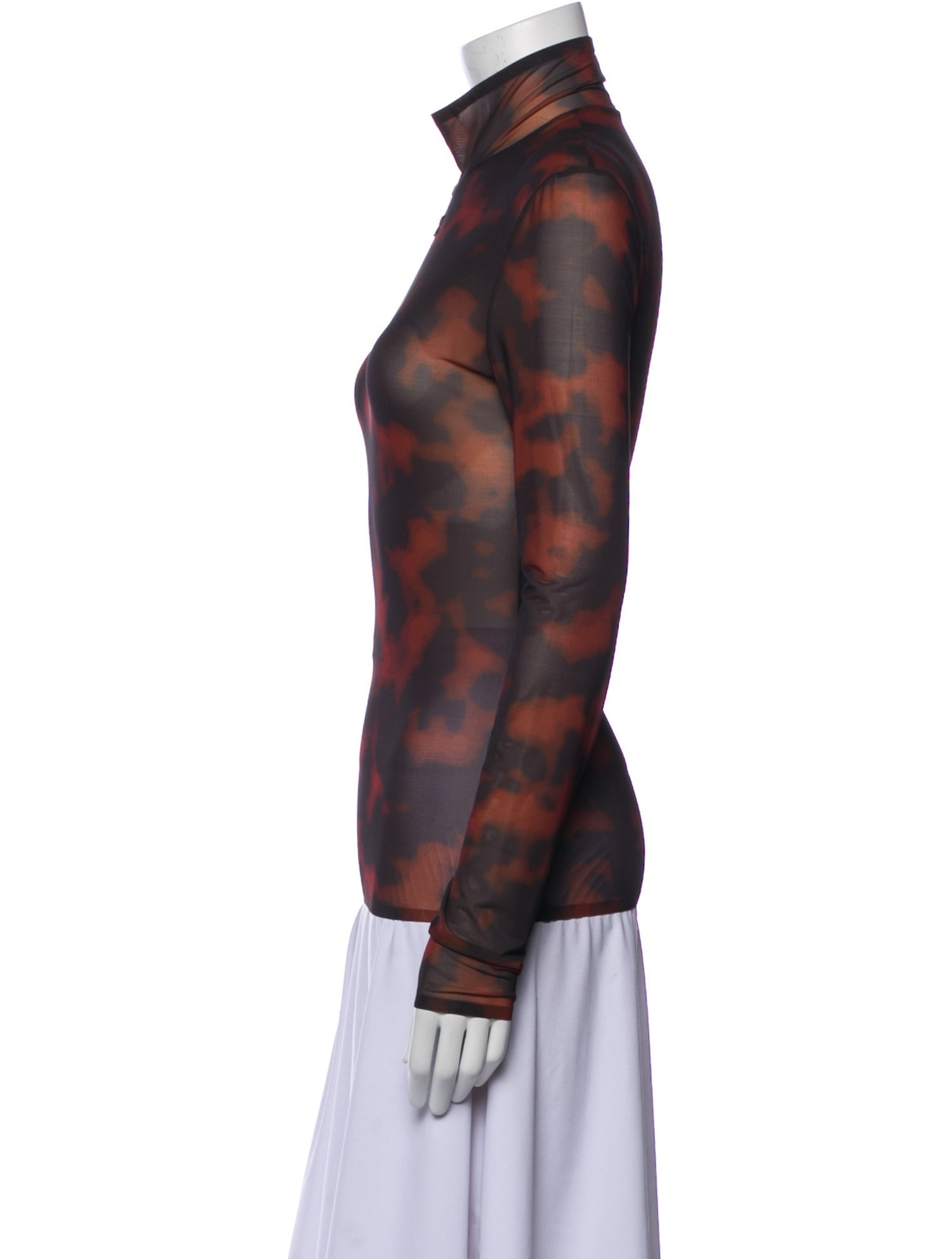 Courrèges Printed Turtleneck Top