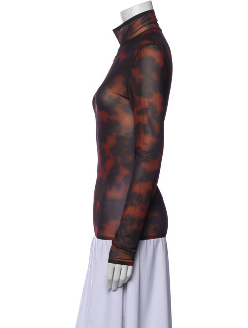 Courrèges Printed Turtleneck Top