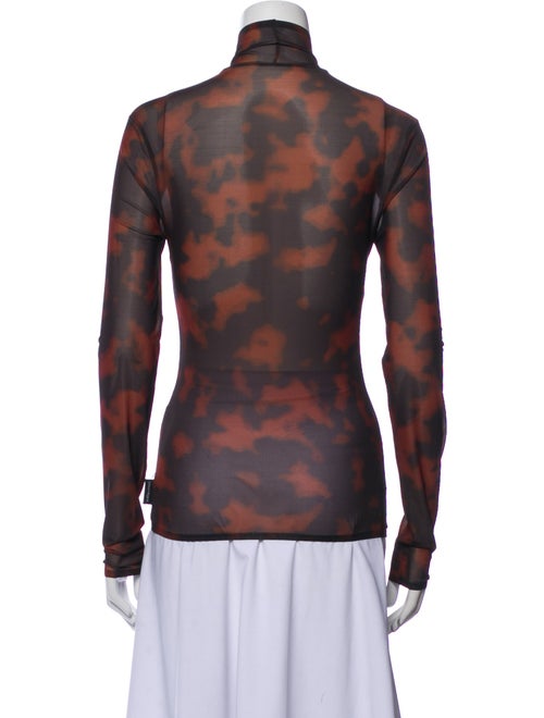 Courrèges Printed Turtleneck Top