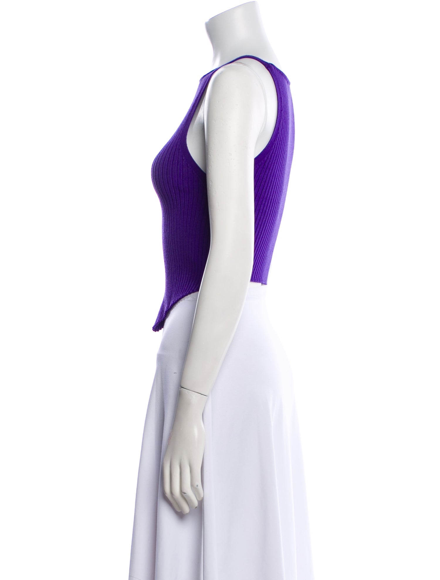 Courrèges Square Neckline Sleeveless Crop Top
