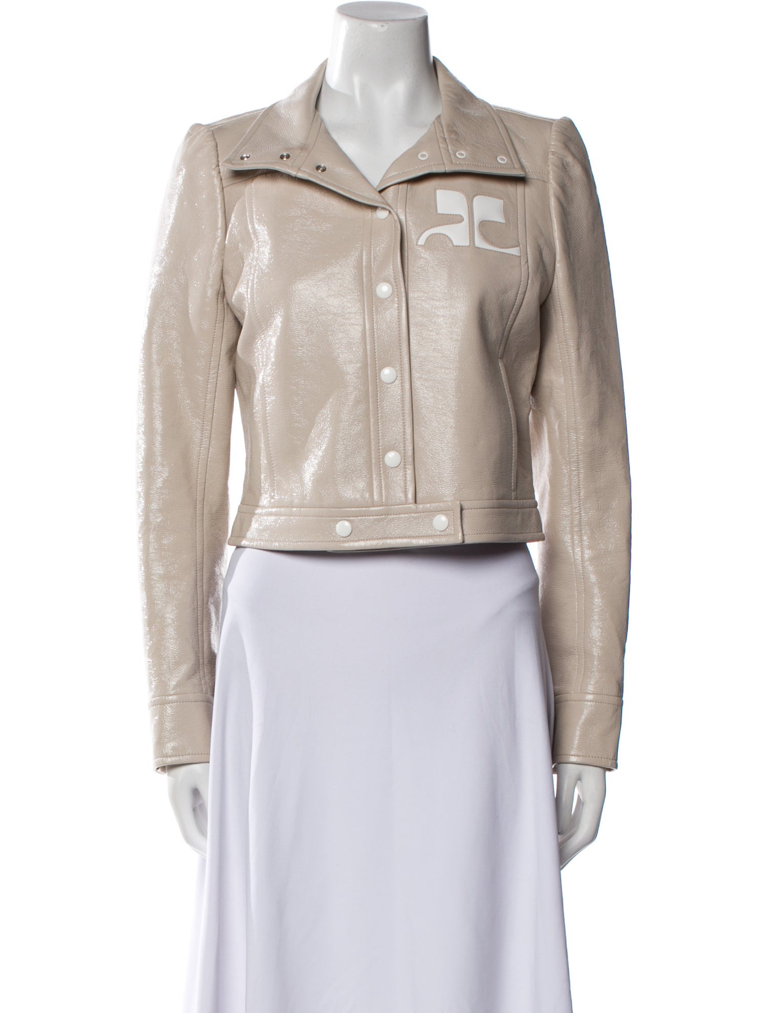 Courrèges Tweed Pattern Biker Jacket