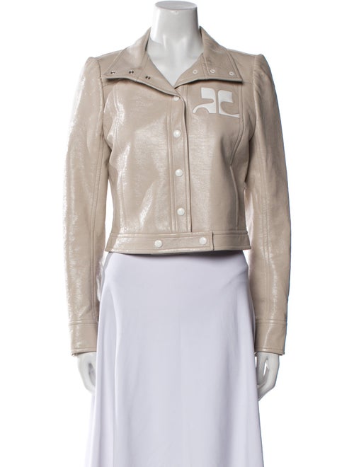 Courrèges Tweed Pattern Biker Jacket