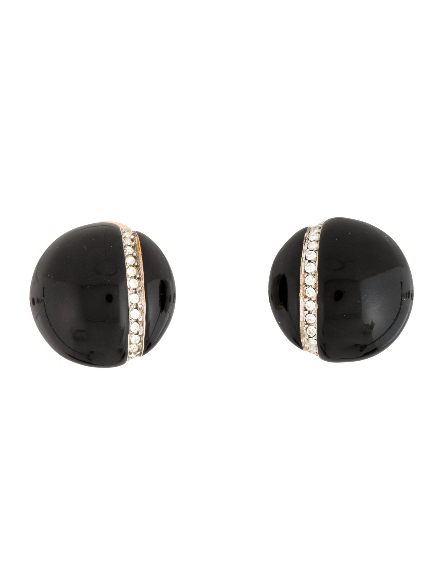 Courrèges Crystal Enamel Clip-On Earrings