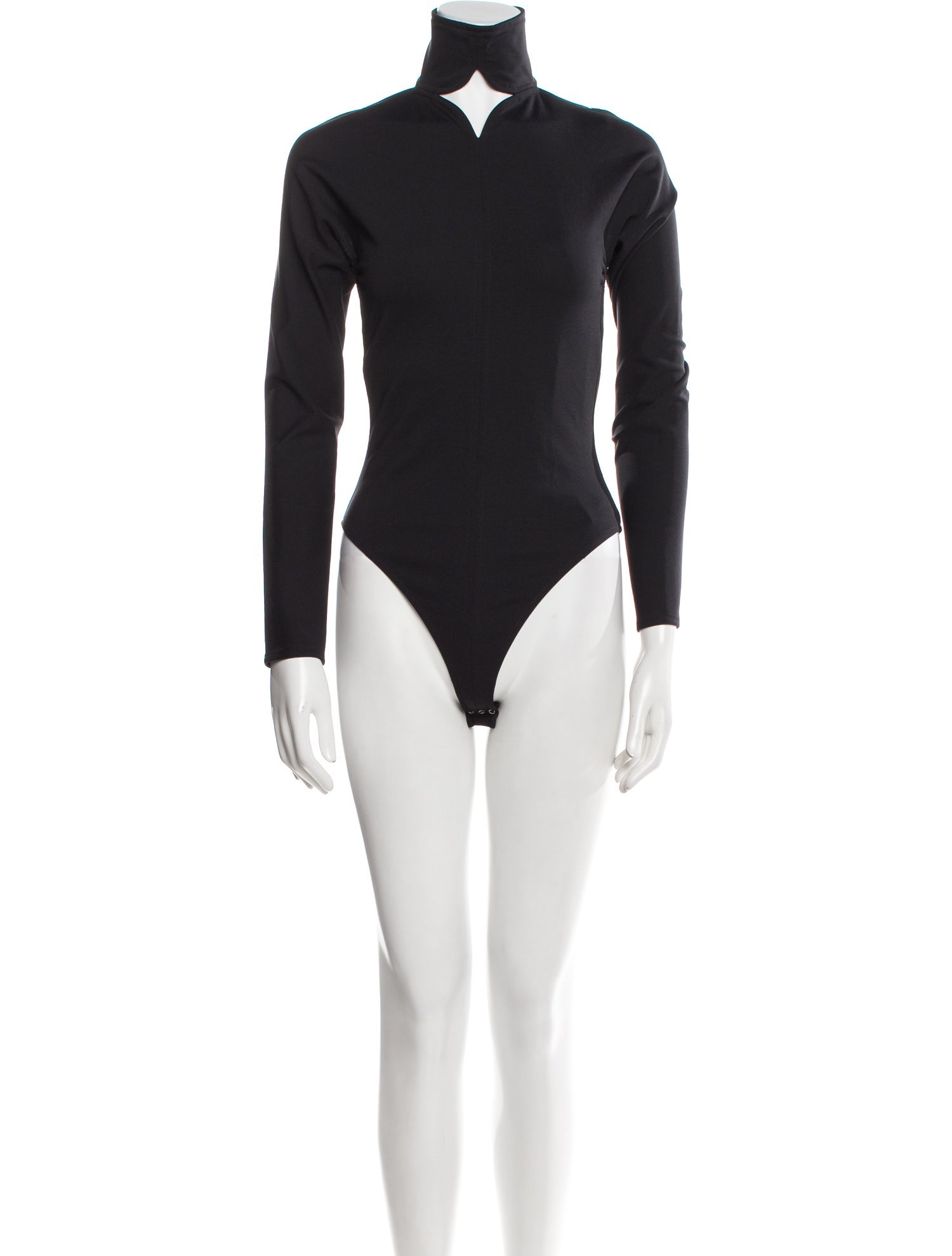 Courrèges Mock Neck Long Sleeve Bodysuit