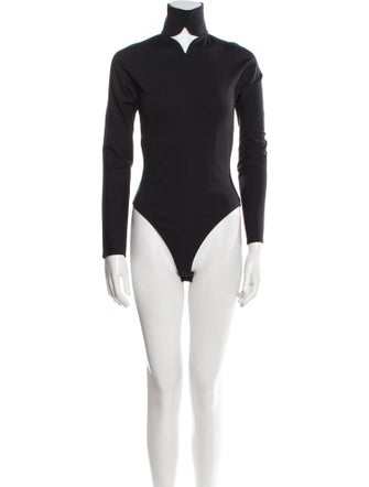 Courrèges Mock Neck Long Sleeve Bodysuit