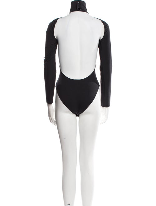 Courrèges Mock Neck Long Sleeve Bodysuit