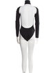 Courrèges Mock Neck Long Sleeve Bodysuit